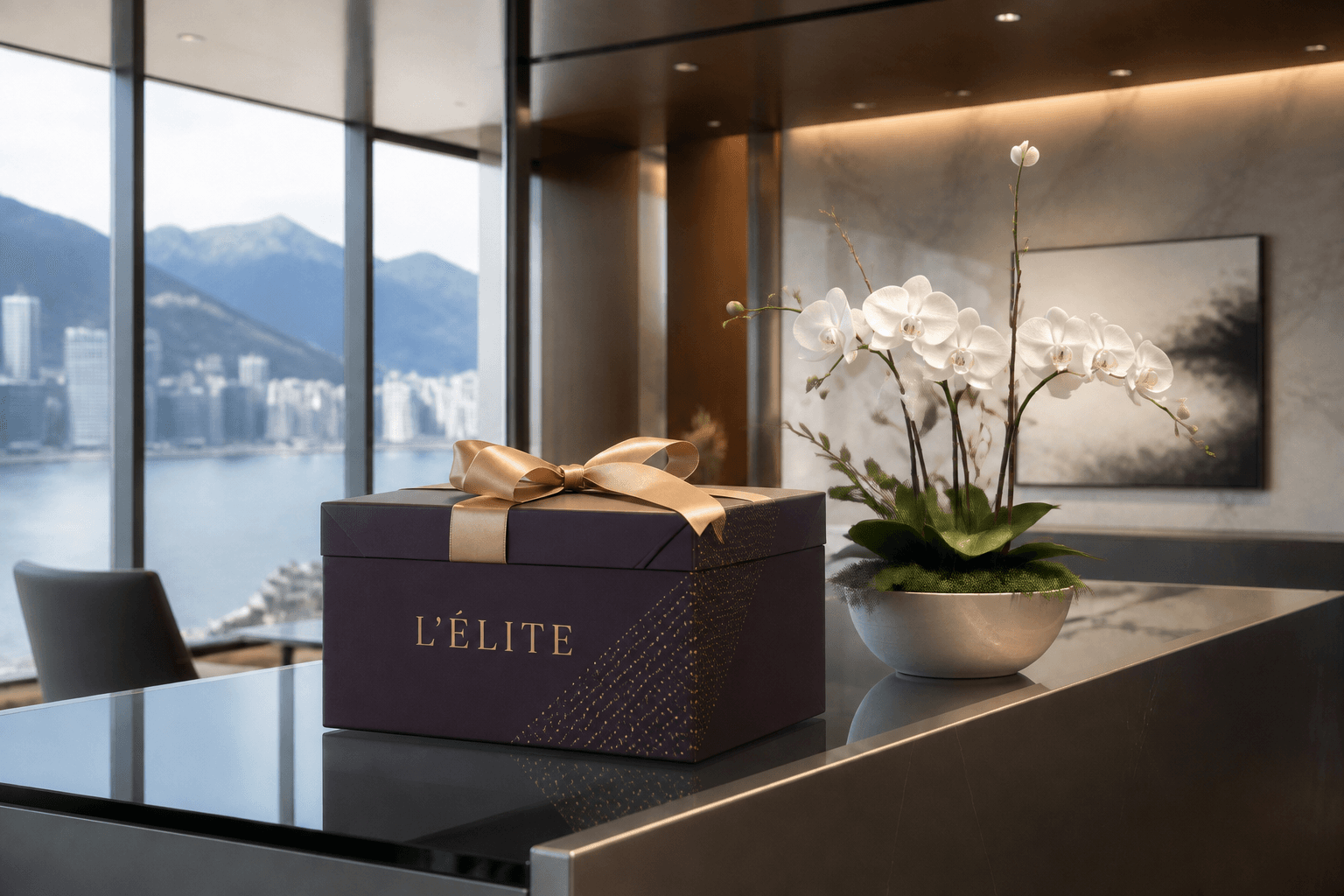 L’Élite in a private office