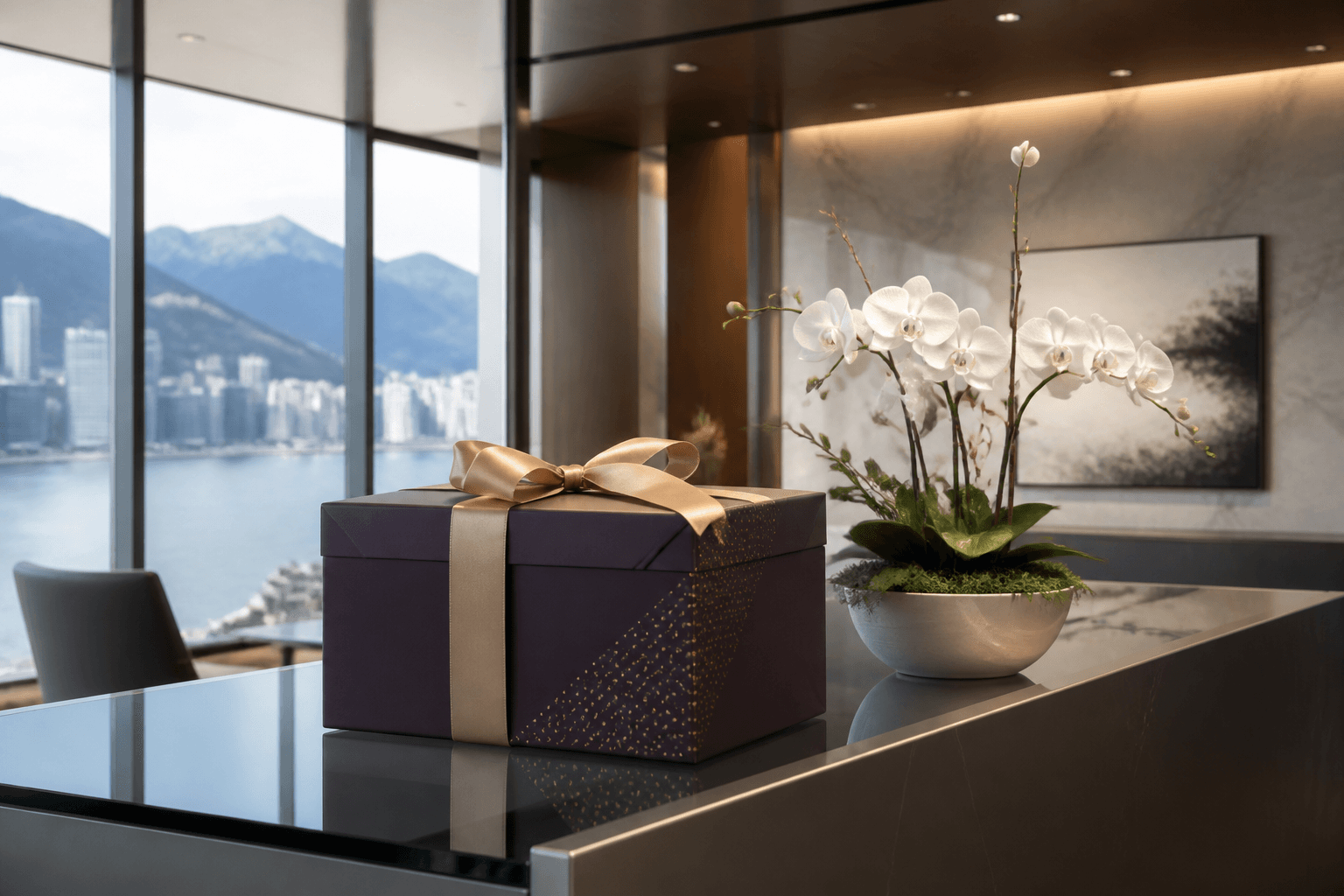 L’Élite in a private office